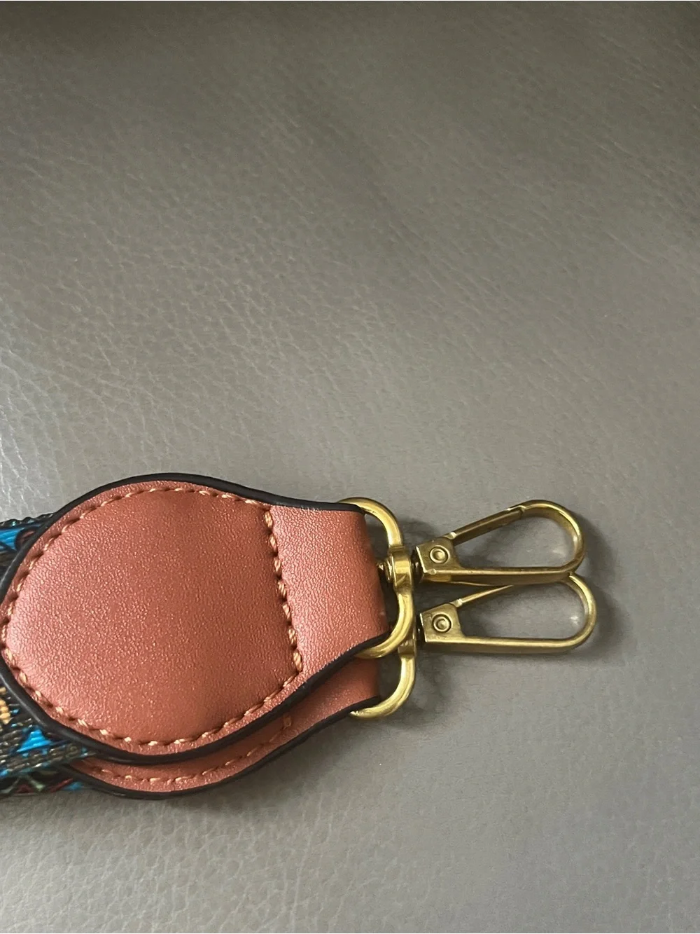 Source Unknown Embossed Floral Round Crossbody Bag in Brown